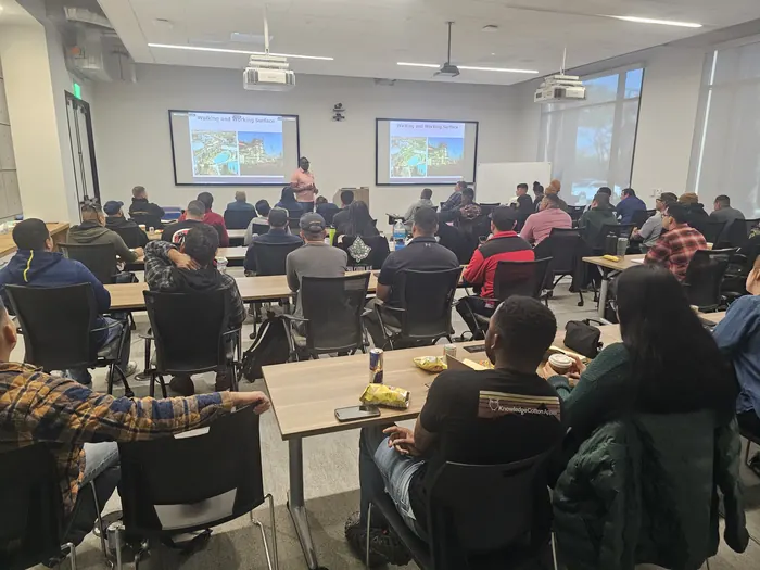 TCCA students in a live training class
